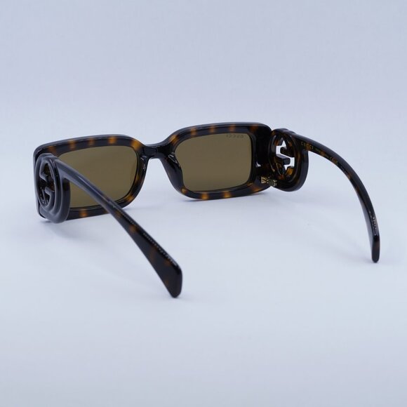 🕶️ New Gucci GG1325S 012 Sunglasses - Dark Brown Havana Frame - Picture 9 of 10